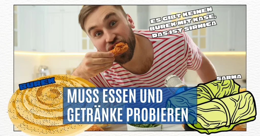 Muss Essen und Getränke probieren